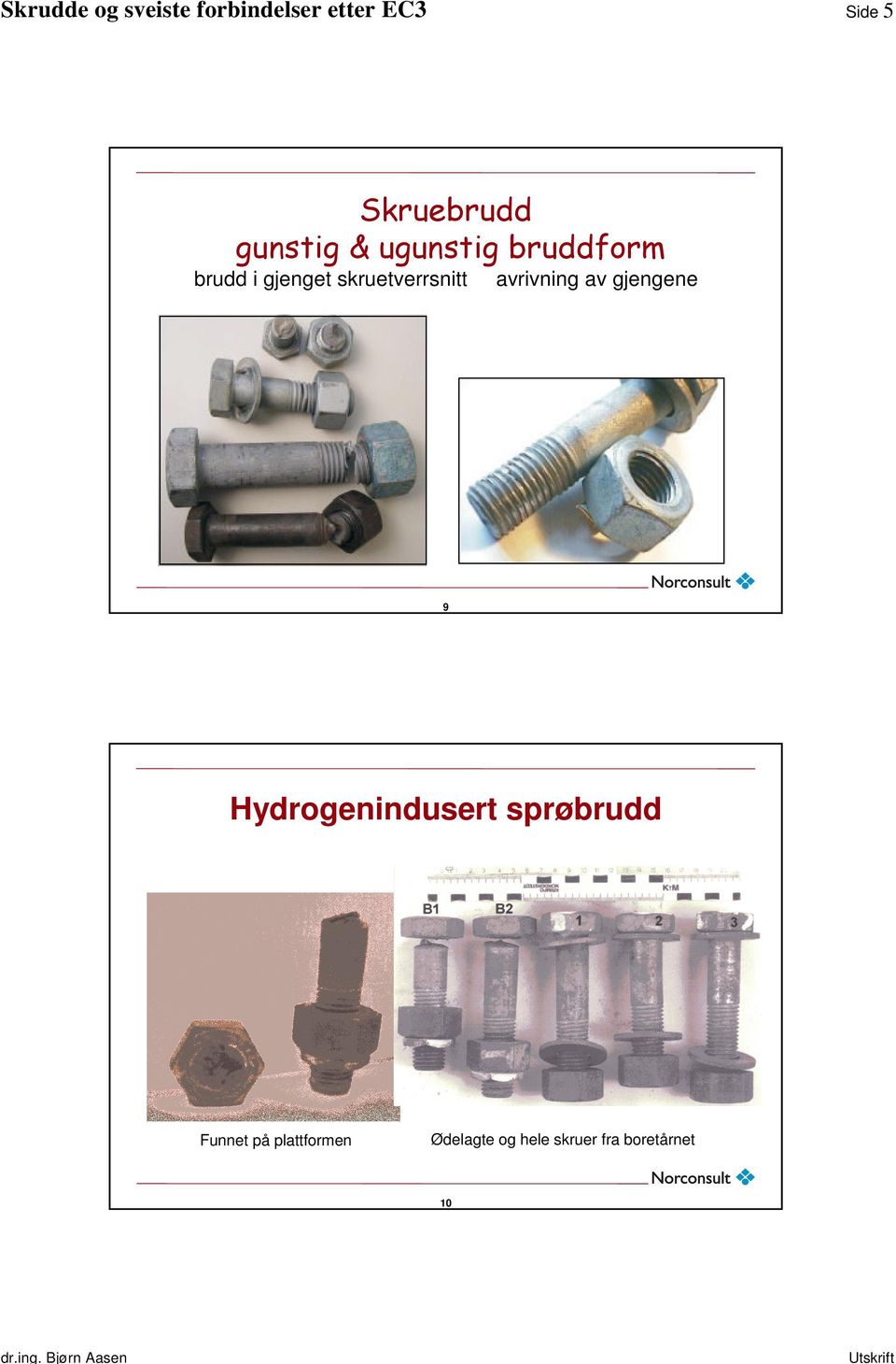 gjengene 9 Hydrogenindusert sprøbrudd unnet på