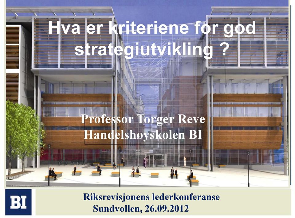 Professor Handelshøyskolen BI