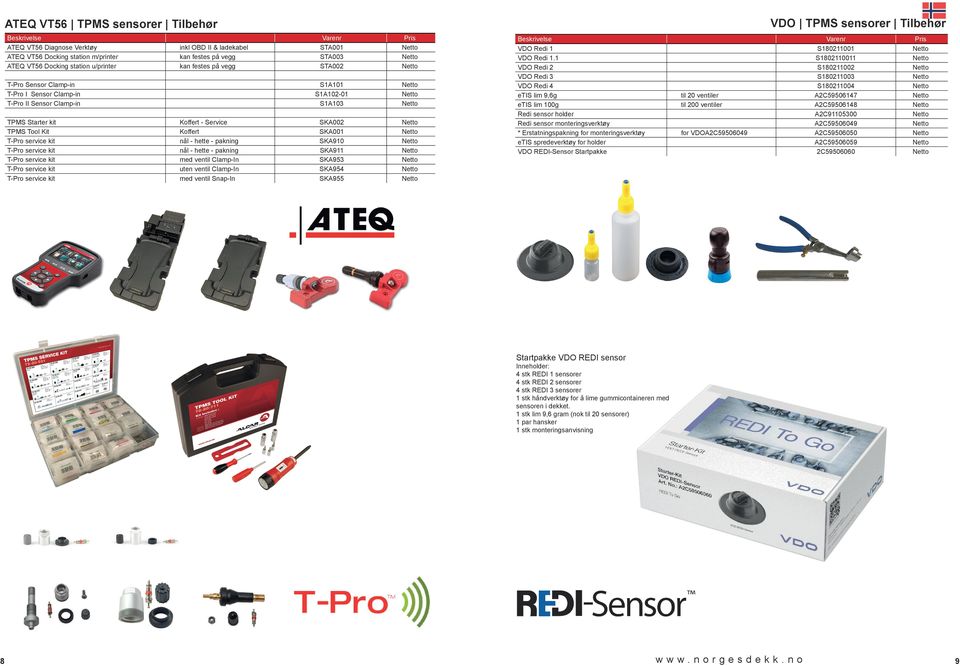 service kit T-Pro service kit Koffert - Service Koffert nål - hette - pakning nål - hette - pakning med ventil Clamp-In uten ventil Clamp-In med ventil Snap-In Varenr STA001 STA003 STA002 Pris S1A101