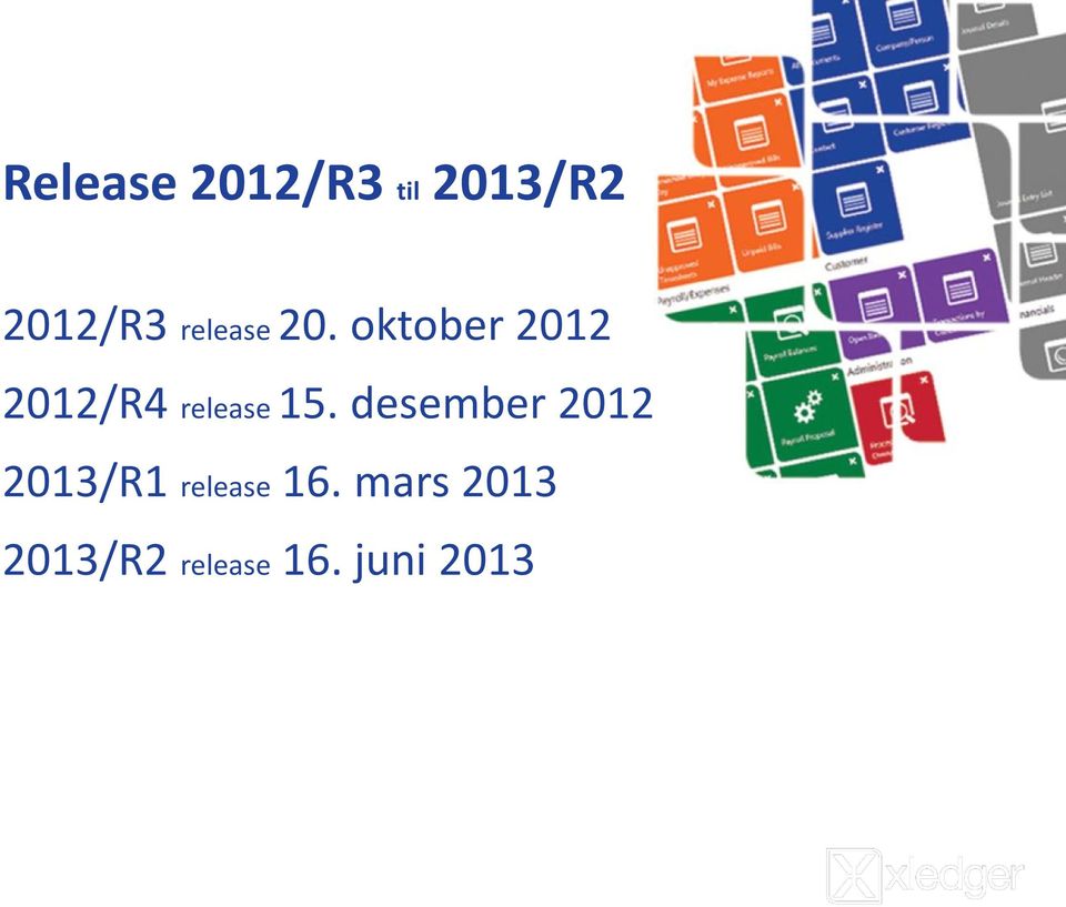 oktober 2012 2012/R4 release 15.