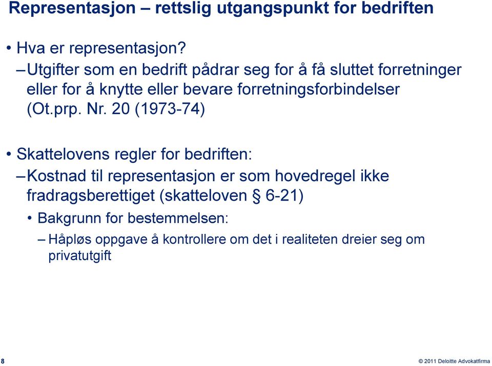 forretningsforbindelser (Ot.prp. Nr.