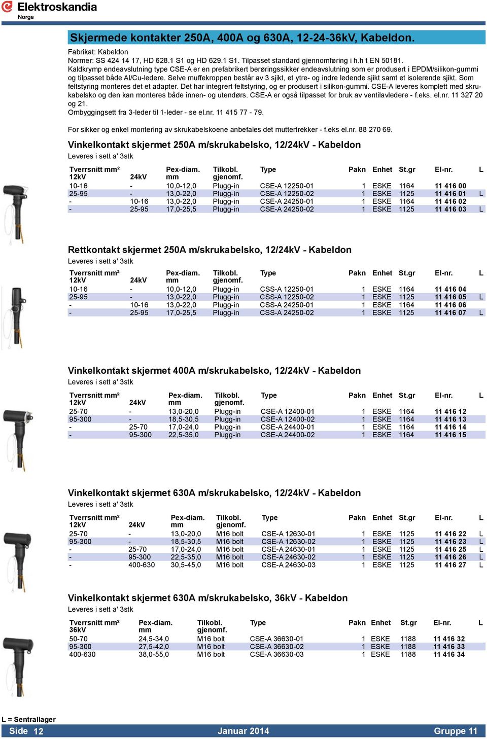 Selve muffekroppen består av 3 sjikt, et ytre- og indre ledende sjikt samt et isolerende sjikt. Som feltstyring monteres det et adapter. Det har integrert feltstyring, og er produsert i silikon-gui.