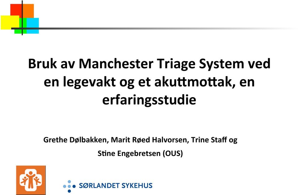 erfaringsstudie Grethe Dølbakken, Marit