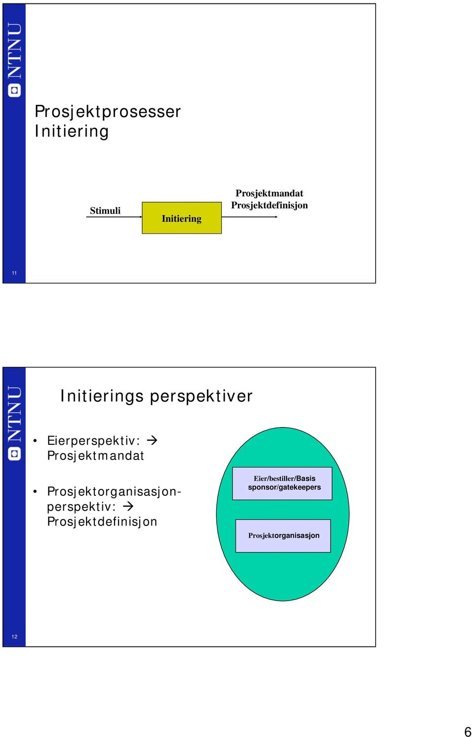 Prosjektmandat Prosjektorganisasjonperspektiv: