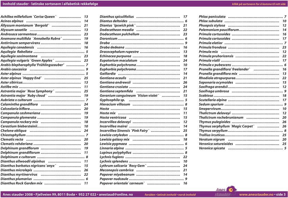 Apples 23 Arabis blepharophylla Frühlingszauber 7 Arabis caucasica 9 Aster alpinus 5 Aster alpinus Happy End 25 Aster sibiricus 13 Astilbe mix 11 Astrantia major Rose Symphony 25 Astrantia major Ruby