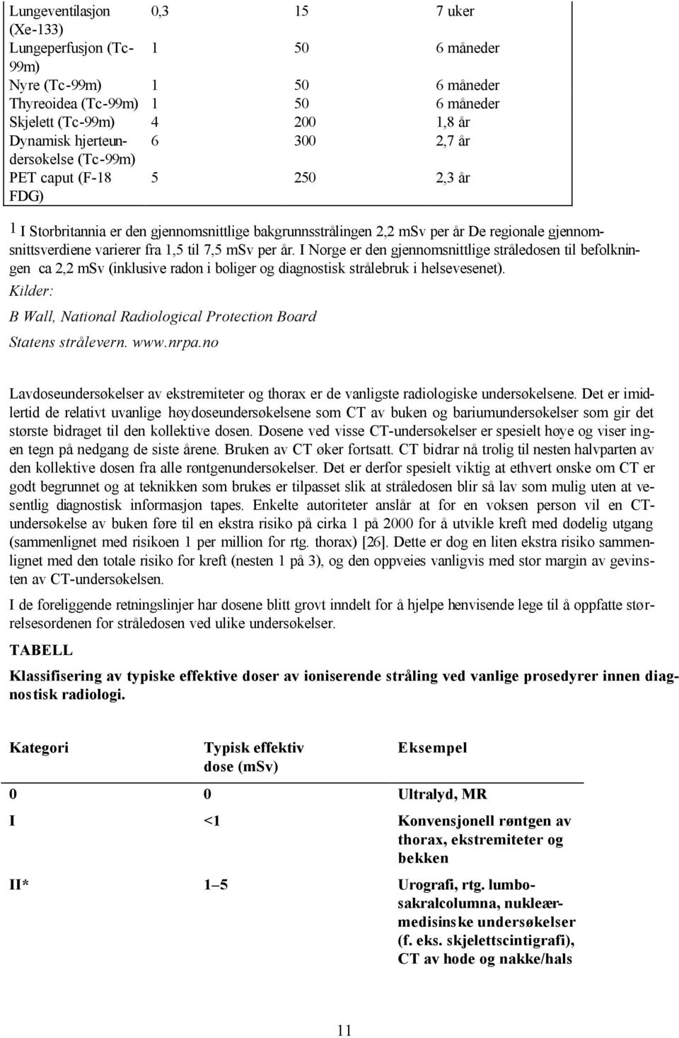 1,5 til 7,5 msv per år. I Norge er den gjennomsnittlige stråledosen til befolkningen ca 2,2 msv (inklusive radon i boliger og diagnostisk strålebruk i helsevesenet).