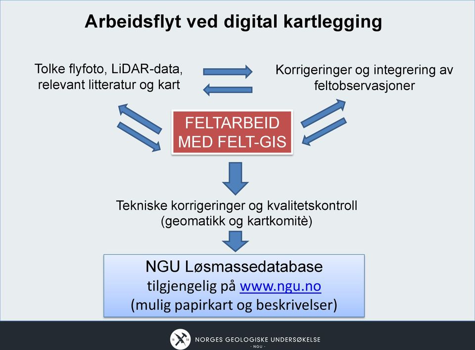 FELTARBEID MED FELT-GIS Tekniske korrigeringer og kvalitetskontroll (geomatikk