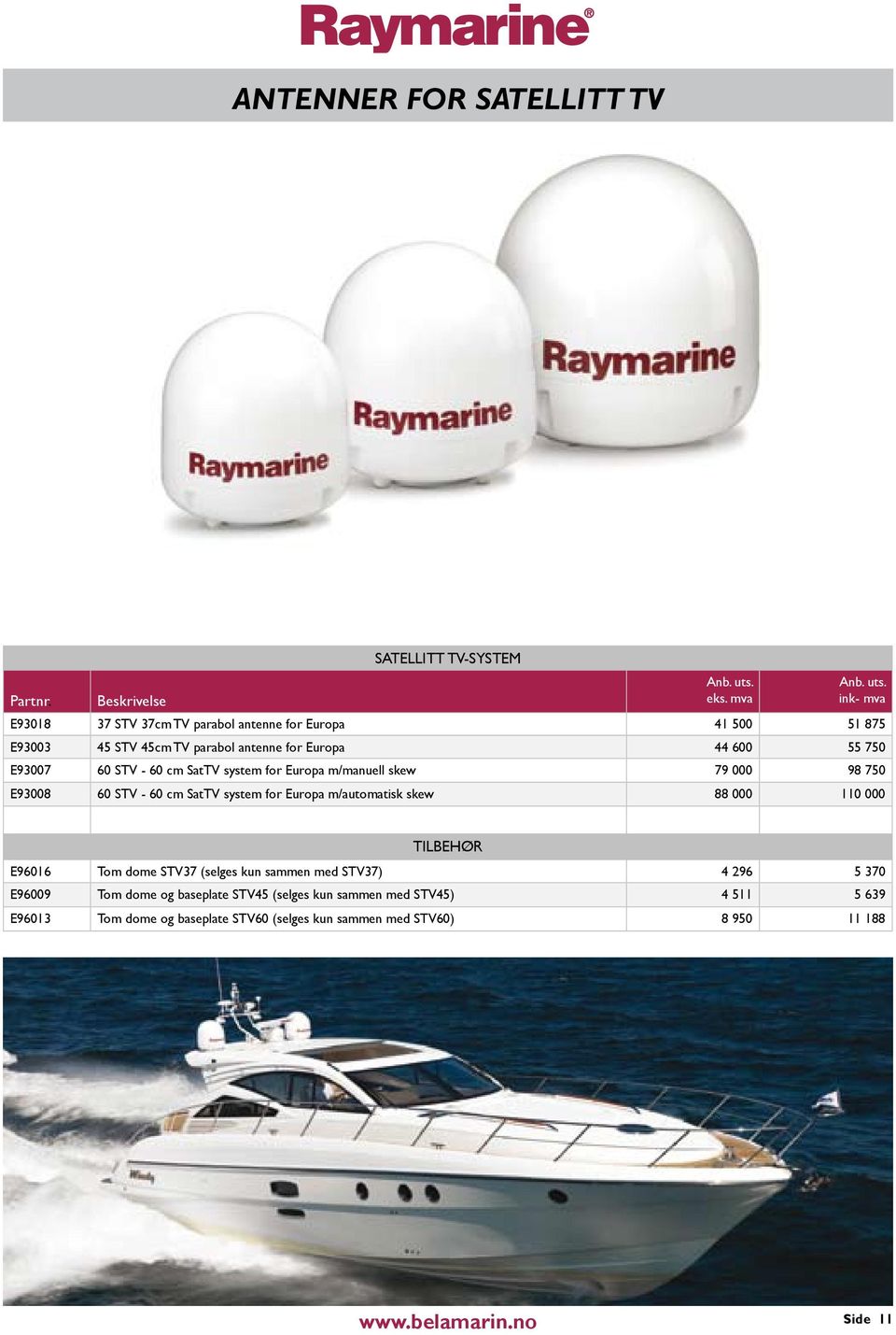 system for Europa m/automatisk skew 88 000 110 000 TILBEHØR E96016 Tom dome STV37 (selges kun sammen med STV37) 4 296 5 370 E96009 Tom dome