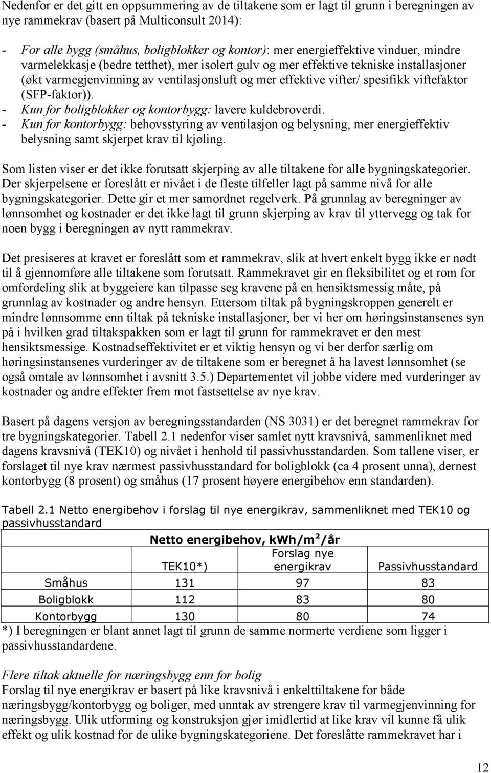 viftefaktor (SFP-faktor)). - Kun for boligblokker og kontorbygg: lavere kuldebroverdi.