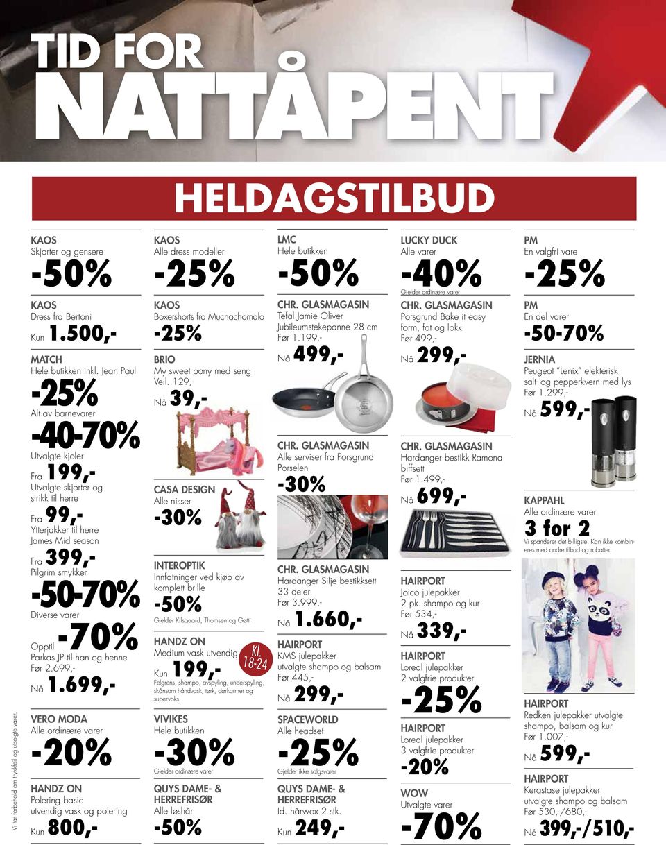 Opptil -70% Parkas JP til han og henne Før 2.699,- Nå 1.