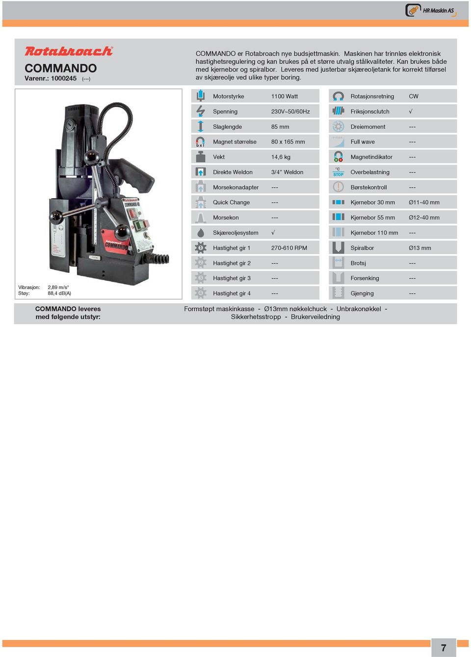 Motorstyrke 00 Watt Rotasjonsretning CW Spenning 0V~50/60Hz Friksjonsclutch Slaglengde 85 mm Dreiemoment --- Magnet størrelse 80 x 65 mm Full wave --- Vekt,6 kg Magnetindikator --- Direkte Weldon /