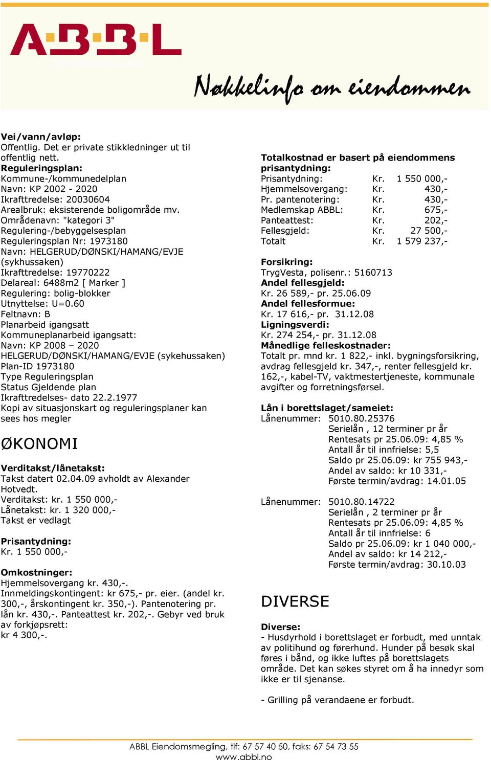 Områdenavn: "kategori 3" Regulering-/bebyggelsesplan Reguleringsplan Nr: 1973180 Navn: HELGERUD/DØNSKI/HAMANG/EVJE (sykhussaken) Ikrafttredelse: 19770222 Delareal: 6488m2 [ Marker ] Regulering: