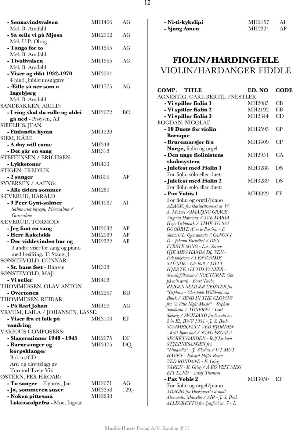 Amdahl SANDBAKKEN, ARILD: - I ring skal du rulle og aldri MH2672 BC gå ned - Prøysen, Alf SIBELIUS, JEAN: - Finlandia hymn MH1220 SIEM, KÅRE - A day will come MH343 - Det går en sang MH318 STEFFENSEN