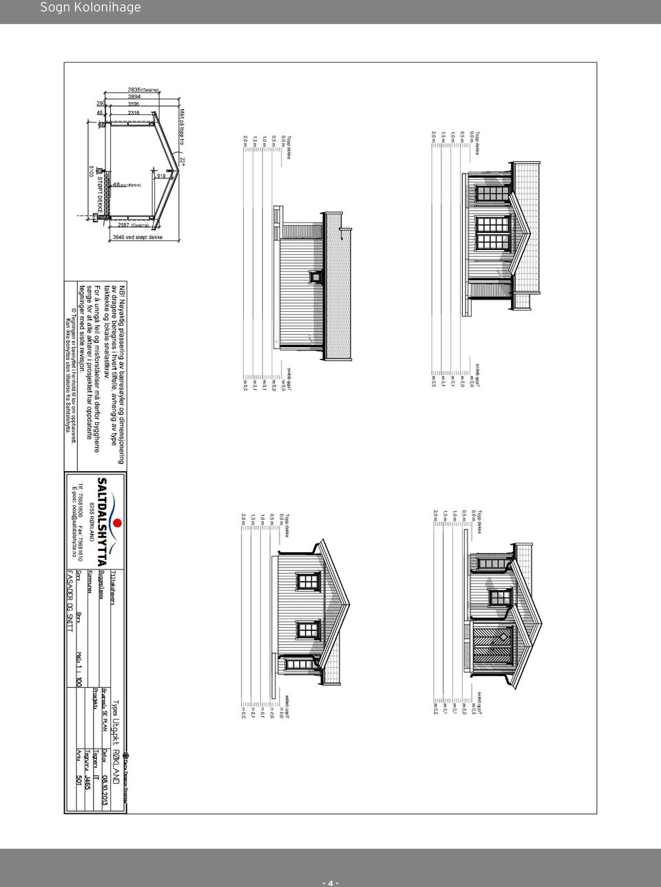 2,0 m Topp dekke 0,0 m 0,5 m 1,0 m  2,0 m - 4