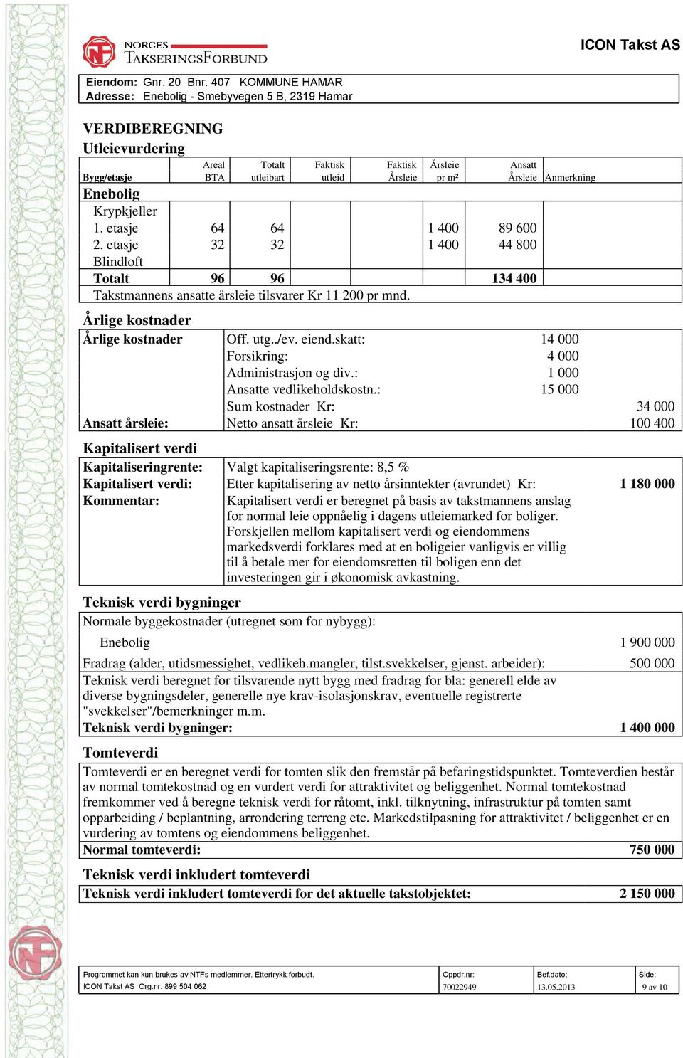 skatt: Forsikring: Administrasjon og div.: Ansatte vedlikeholdskostn.