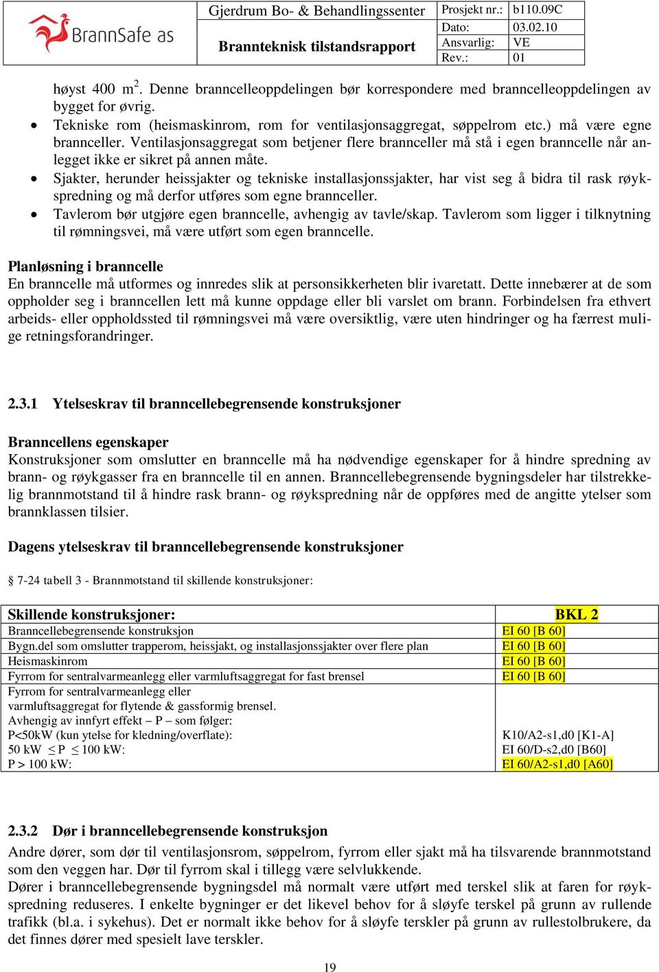 Sjakter, herunder heissjakter og tekniske installasjonssjakter, har vist seg å bidra til rask røykspredning og må derfor utføres som egne brannceller.