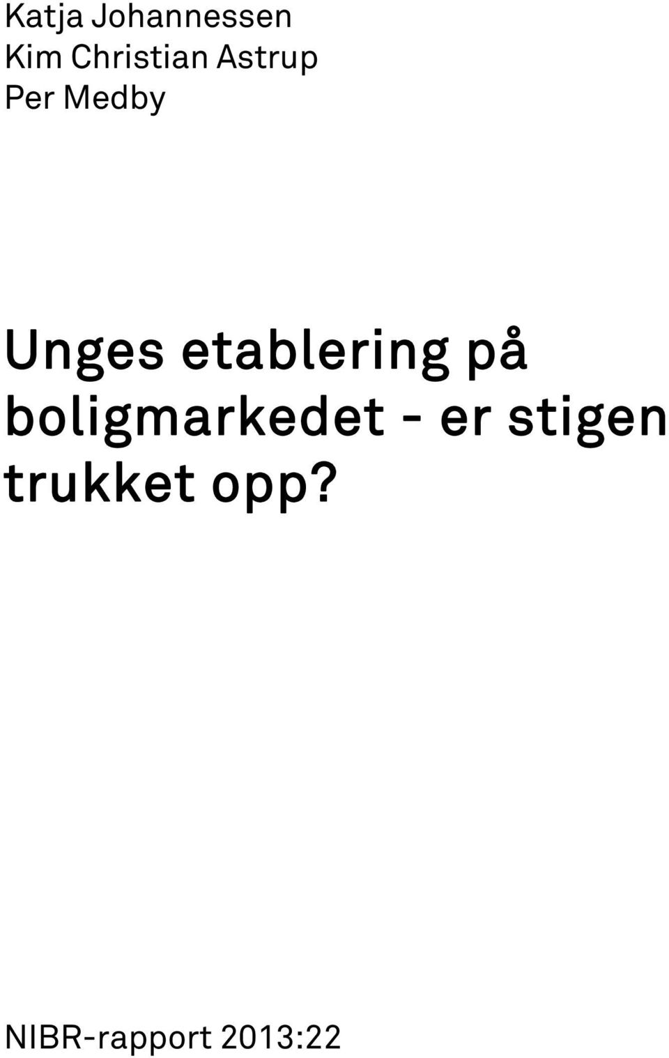 etablering på boligmarkedet -