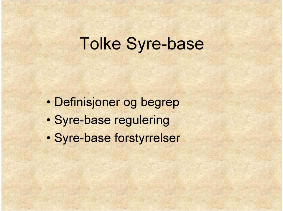 begrep Syre-base