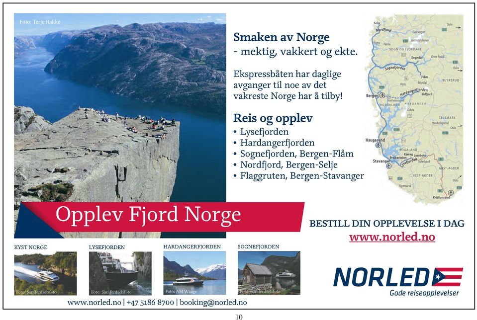 Reis og opplev Lysefjorden en Hardangerfjorden en Sognefjorden, en, Bergen-Flåm Nordfjord, Bergen-Selje