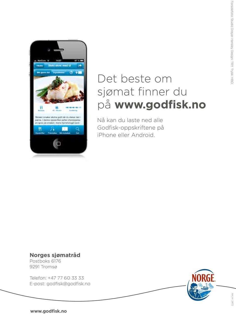 Nå kan du laste ned alle Godfisk-oppskriftene på iphone eller Android.
