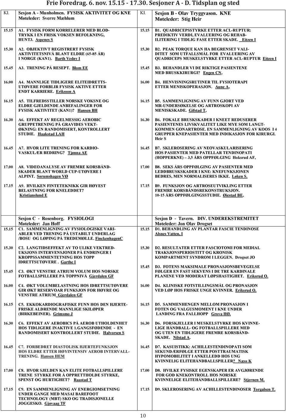 QUADRICEPSSTYRKE ETTER ACL-RUPTUR: PREDIKTIV VERDI, EVALUERING OG REHAB- ILITERING I TIDLIG FASE ETTER SKADE. Eitzen I 5.30 A.