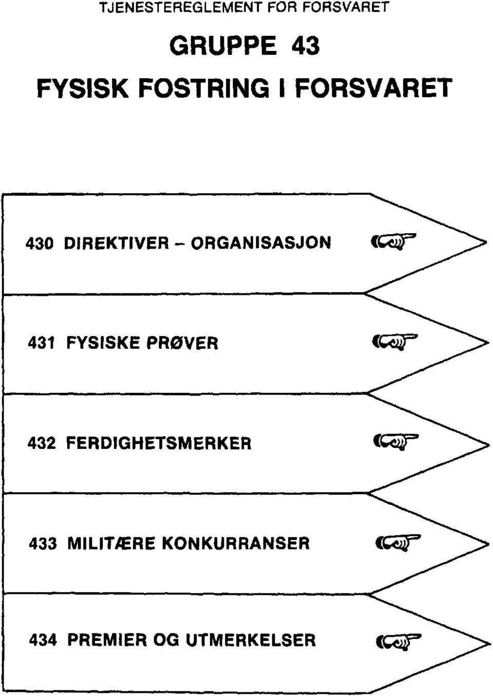 ORGANISASJON 431 FYSISKE PRØVER 432