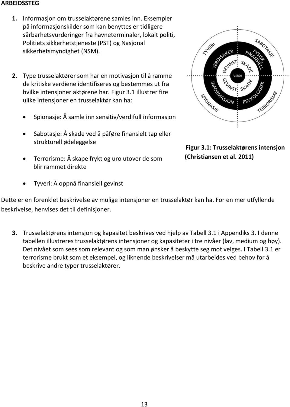 Type trusselaktører som har en motivasjon til å ramme de kritiske verdiene identifiseres og bestemmes ut fra hvilke intensjoner aktørene har. Figur 3.