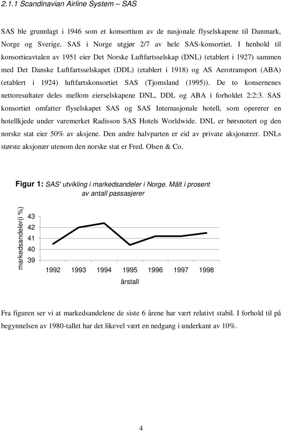 1924) luftfartskonsortiet SS (Tjomsland (1995)). De to konsernenes nettoresultater deles mellom eierselskapene DNL, DDL og B i forholdet 2:2:3.