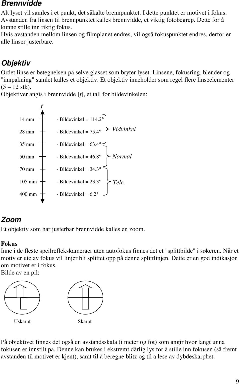 Objektiv Ordet linse er betegnelsen på selve glasset som bryter lyset. Linsene, fokusring, blender og "innpakning" samlet kalles et objektiv.