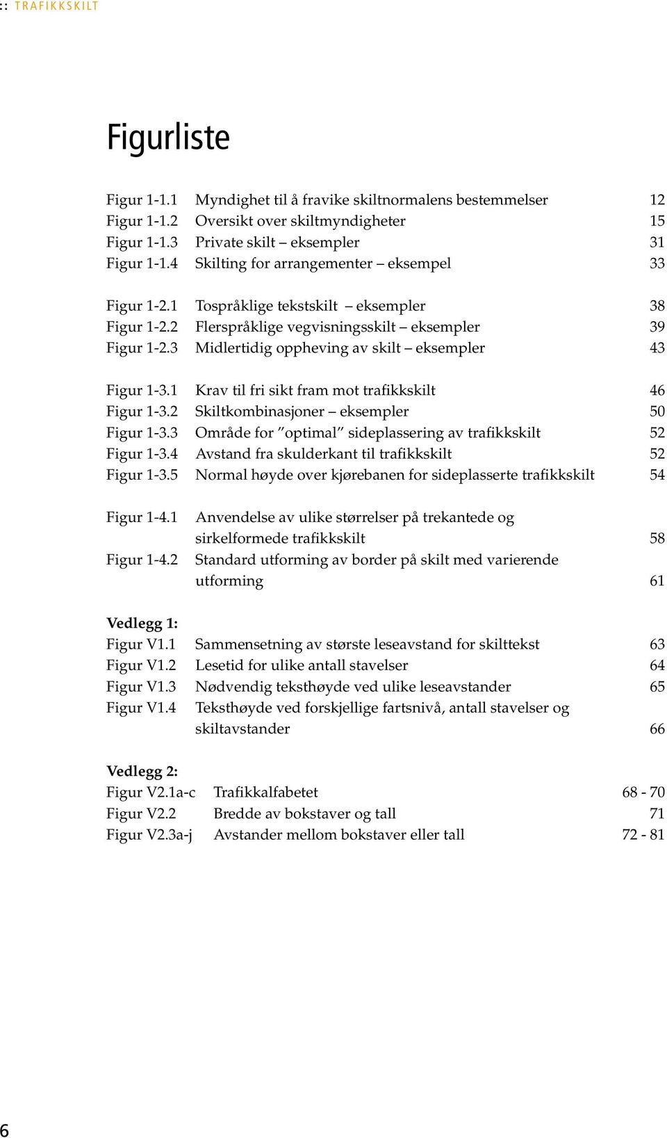 3 Midlertidig oppheving av skilt eksempler 43 Figur 1-3.1 Krav til fri sikt fram mot trafikkskilt 46 Figur 1-3.2 Skiltkombinasjoner eksempler 50 Figur 1-3.