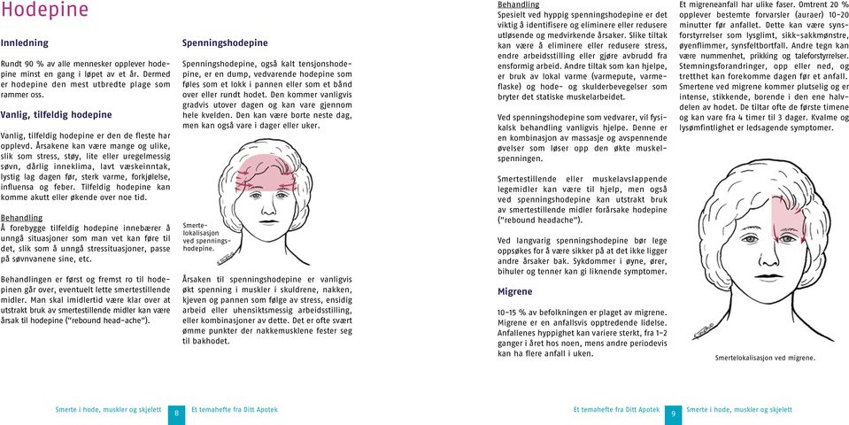 Årsakene kan være mange og ulike, slik som stress, støy, lite eller uregelmessig søvn, dårlig inneklima, lavt væskeinntak, lystig lag dagen før, sterk varme, forkjølelse, influensa og feber.