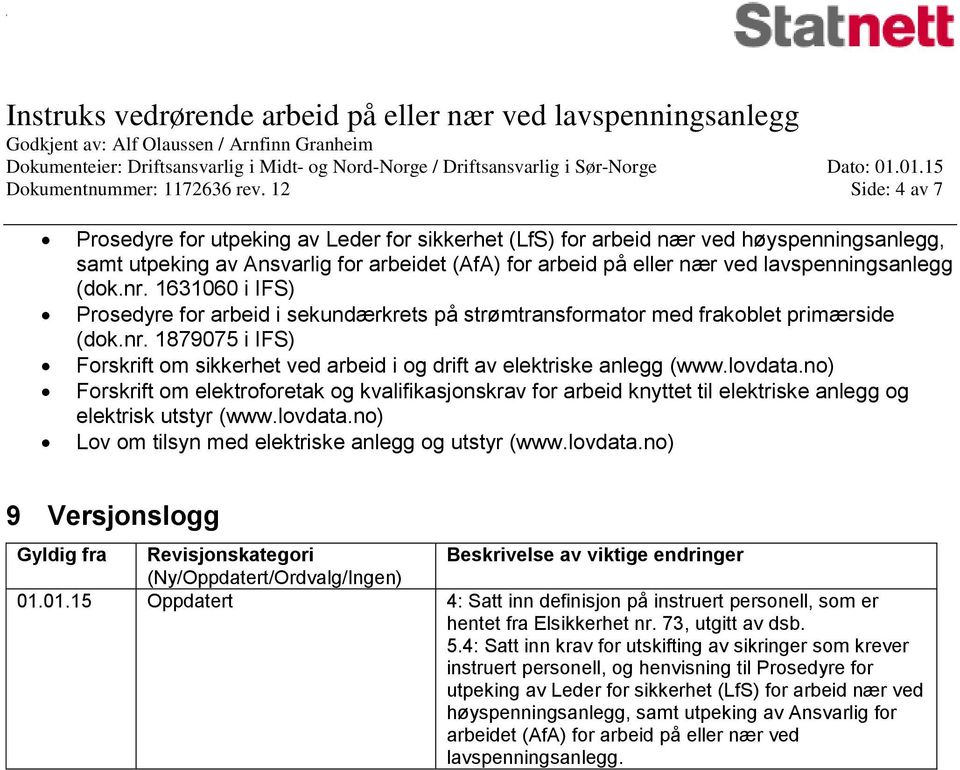 Forskrift om elektriske forsyningsanlegg lovdata