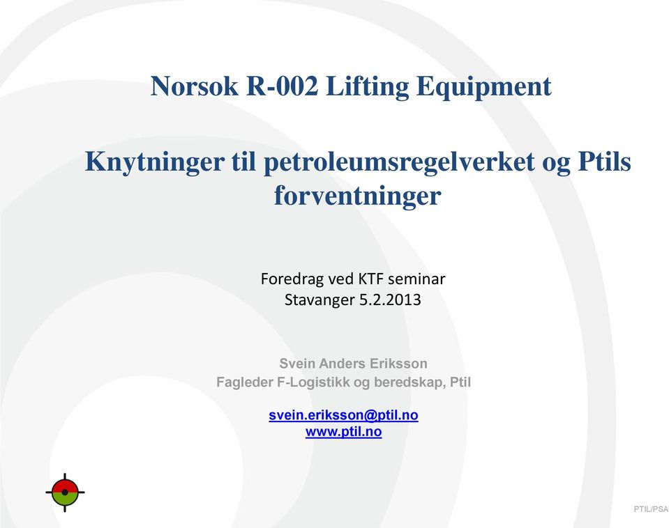 KTF seminar Stavanger 5.2.