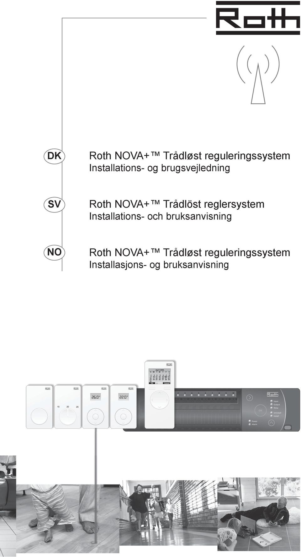 bruksanvisning NO Roth NOVA+ Trådløst reguleringssystem Installasjons-