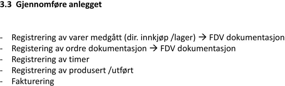 ordre dokumentasjon FDV dokumentasjon - Registrering av