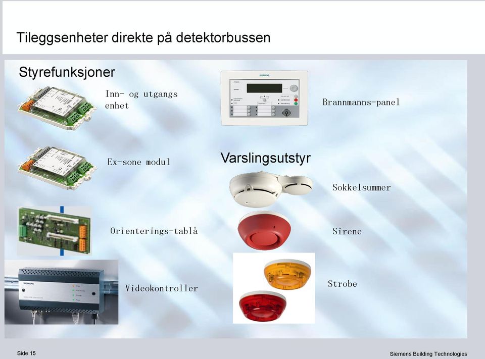 Brannmanns-panel Ex-sone modul Varslingsutstyr