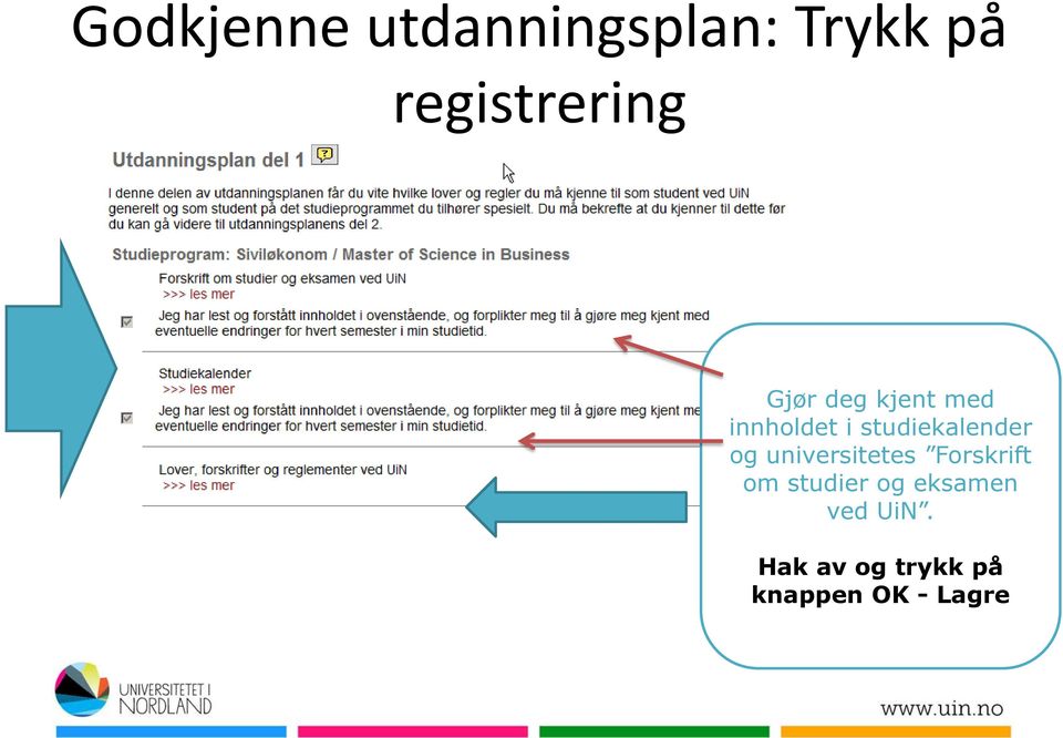 og universitetes Forskrift om studier og