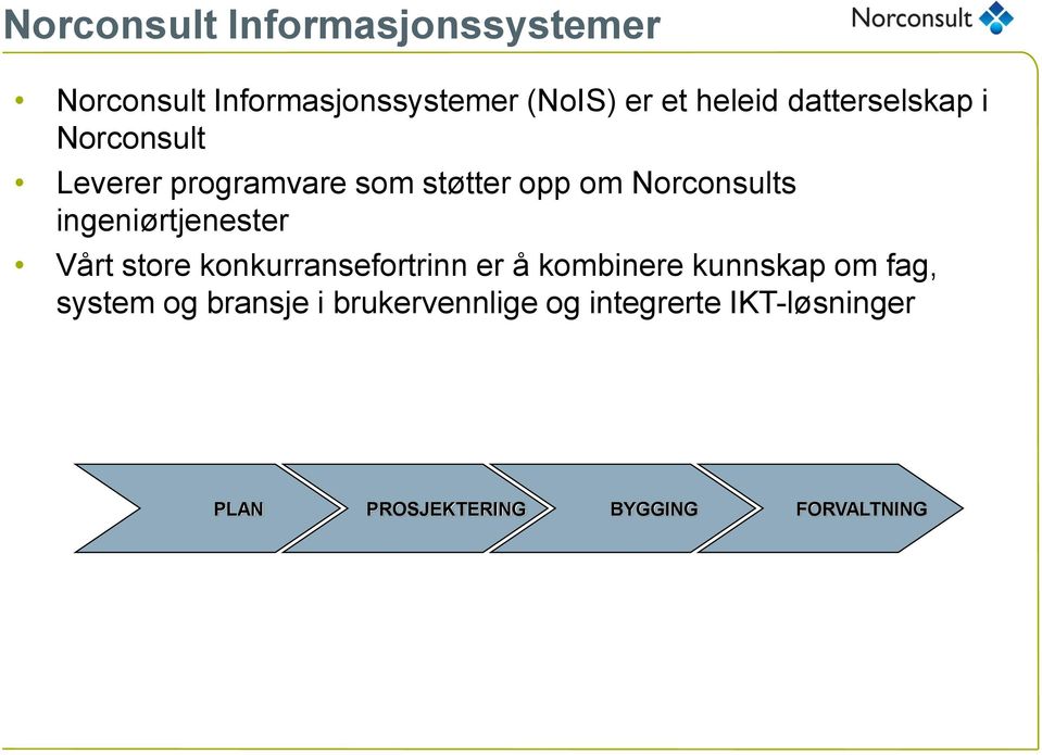 ingeniørtjenester Vårt store konkurransefortrinn er å kombinere kunnskap om fag,