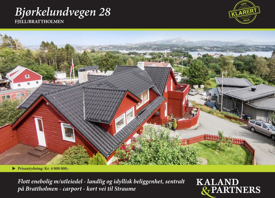 m/utleiedel - landlig og idyllisk beliggenhet,