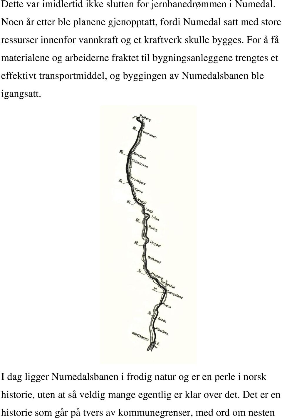 For å få materialene og arbeiderne fraktet til bygningsanleggene trengtes et effektivt transportmiddel, og byggingen av Numedalsbanen