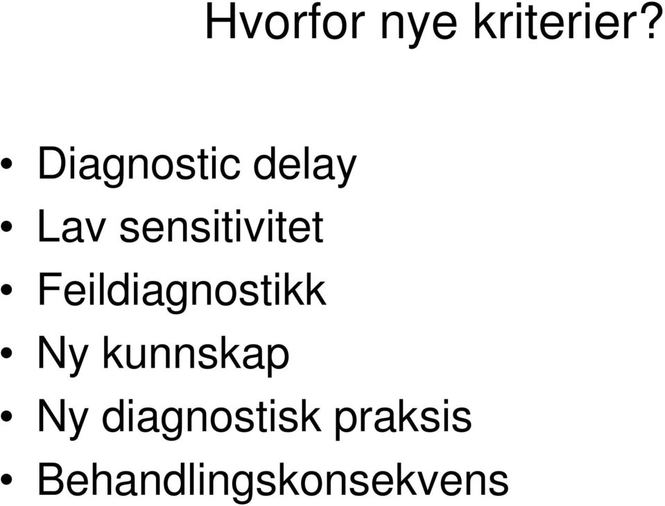 sensitivitet Feildiagnostikk Ny