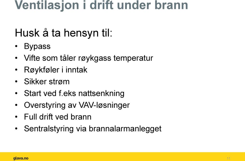 strøm Start ved f.