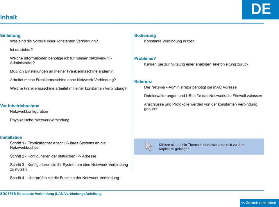 Kehren Sie zur Nutzung einer analogen Telefonleitung zurück Referenz Der Netzwerk-Administrator benötigt die MAC Adresse Dateierweiterungen und URLs für das Netzwerk/die Firewall zulassen Vor