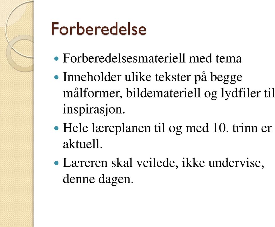 lydfiler til inspirasjon. Hele læreplanen til og med 10.