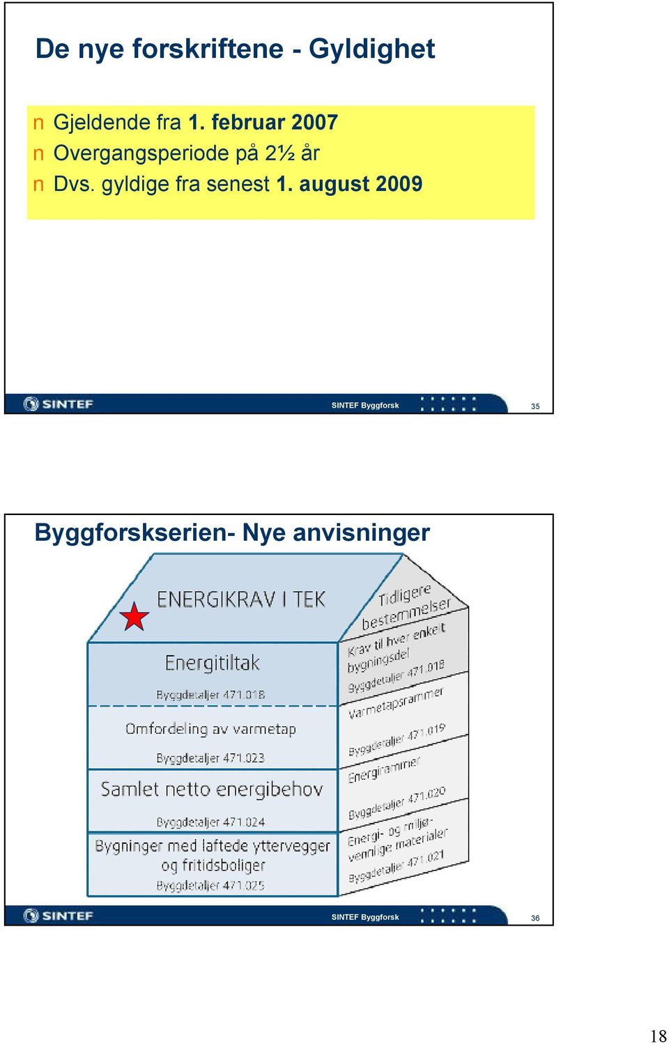 februar 2007 Overgangsperiode på 2½ år