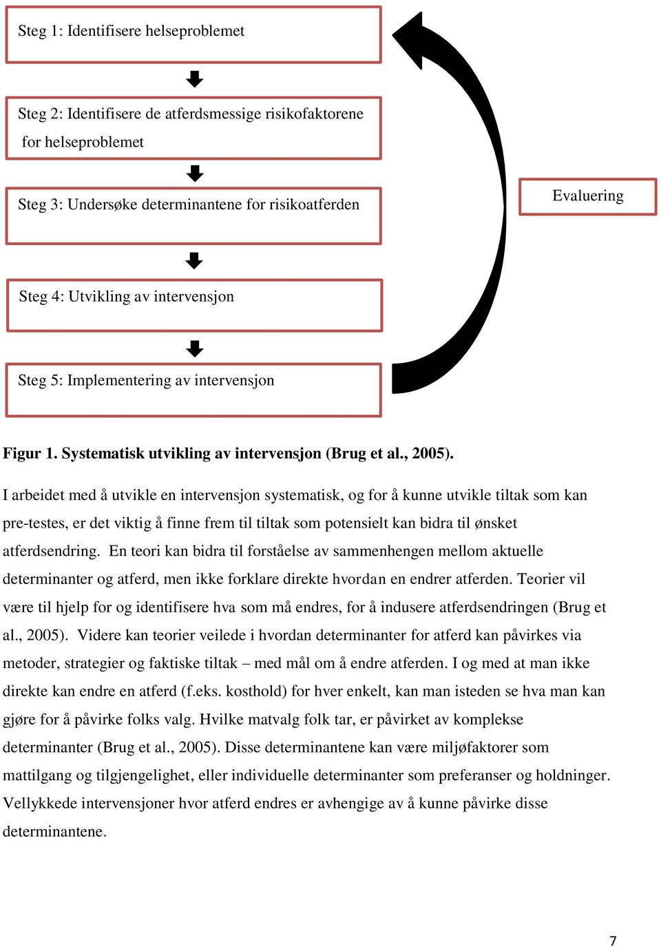 I arbeidet med å utvikle en intervensjon systematisk, og for å kunne utvikle tiltak som kan pre-testes, er det viktig å finne frem til tiltak som potensielt kan bidra til ønsket atferdsendring.