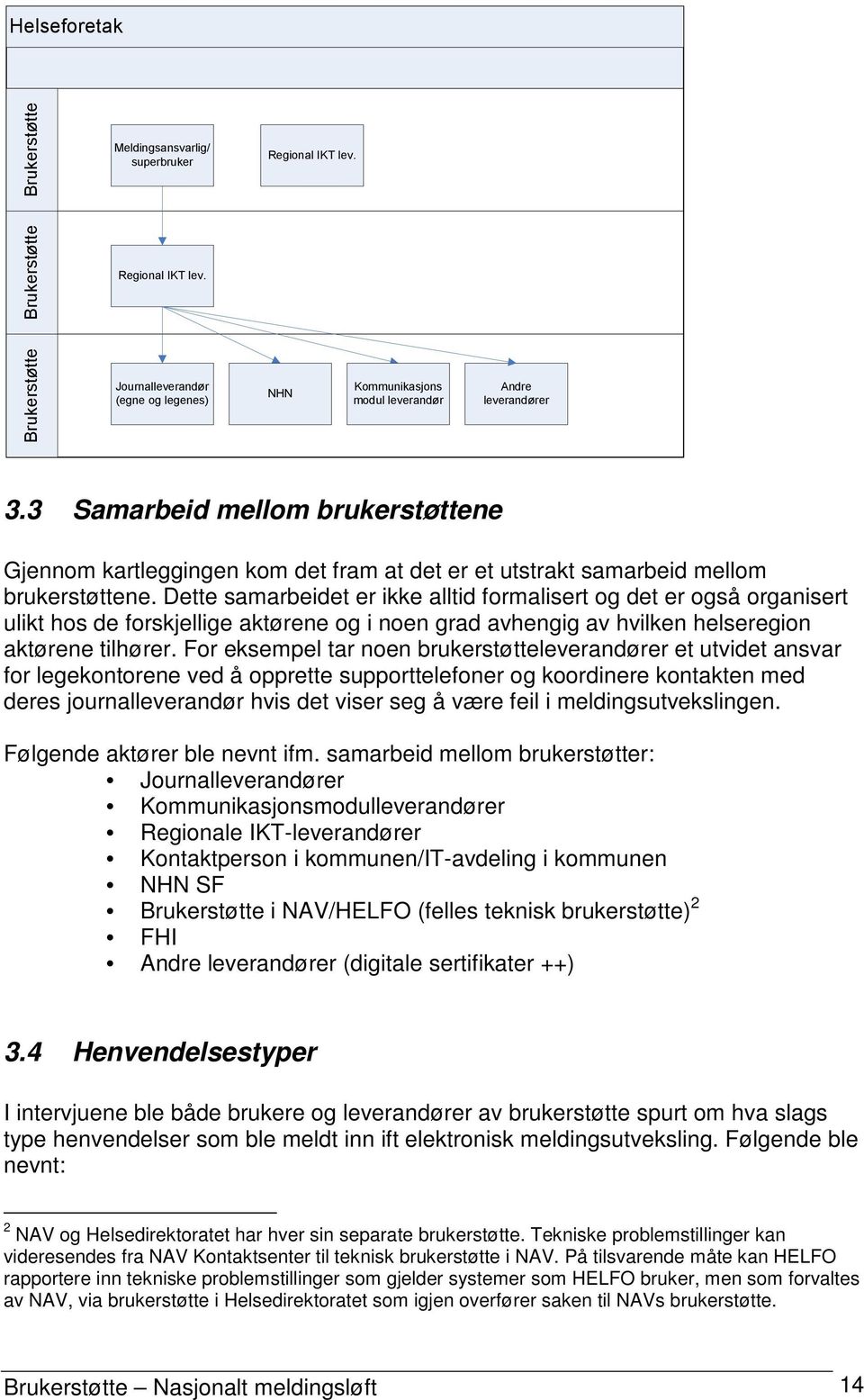 Dette samarbeidet er ikke alltid formalisert og det er også organisert ulikt hos de forskjellige aktørene og i noen grad avhengig av hvilken helseregion aktørene tilhører.