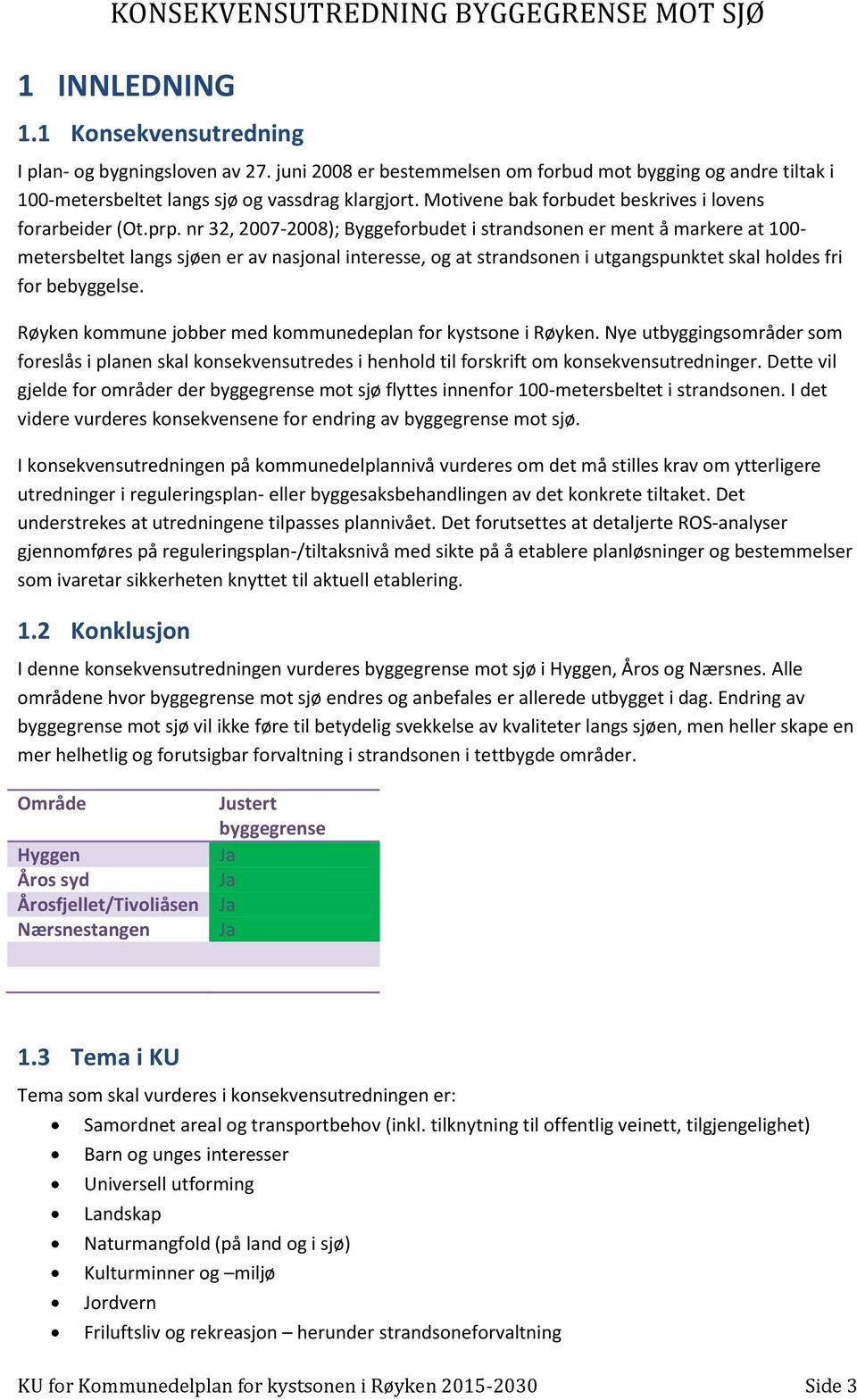 nr 32, 2007-2008); Byggeforbudet i strandsonen er ment å markere at 100- metersbeltet langs sjøen er av nasjonal interesse, og at strandsonen i utgangspunktet skal holdes fri for bebyggelse.