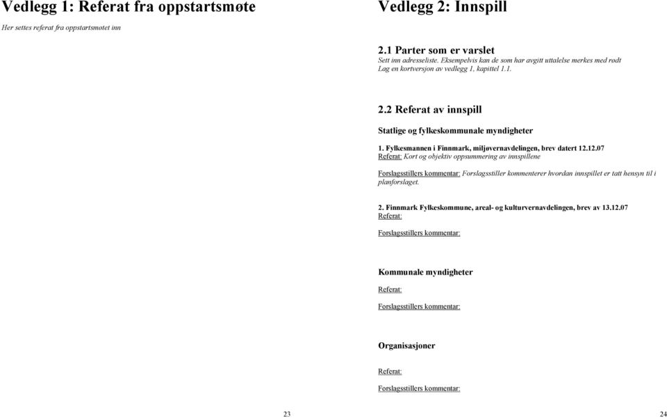 Fylkesmannen i Finnmark, miljøvernavdelingen, brev datert 12.