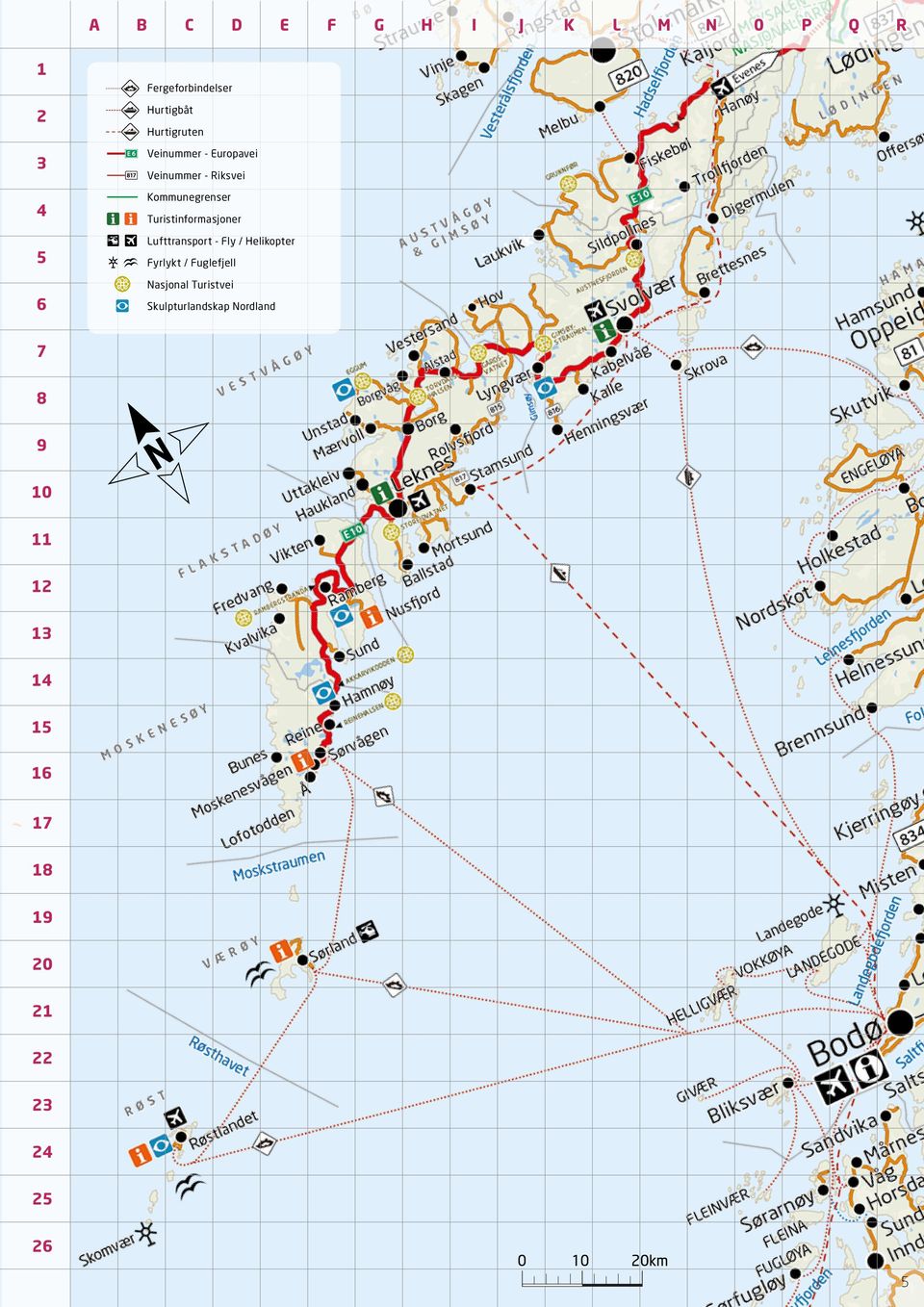 Turistinformasjoner Lufttransport Fly / Helikopter 5 Fyrlykt / Fuglefjell